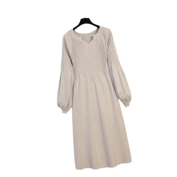 Knit Dress Plus Size Loose Long Autumn Winter - Image 5