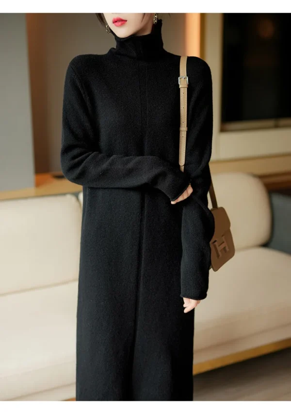 Knit Dress Woolen Base Pile Collar for Women - Image 6