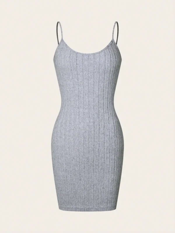 Elegant Knit Dress Sleeveless Halter with Fanny Pack - Image 4